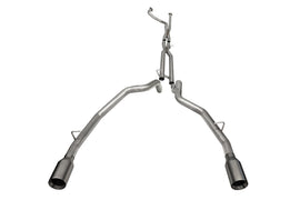 Corsa Performance 3.0 Inch Dual Rear Exit Catback Exhaust System with Flat Cut 5.0 Inch Dual Wall Gunmetal Tips 21-24 Dodge RAM TRX 144.6 Inch Wheel Base (21190GNM)