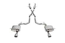 Load image into Gallery viewer, Corsa Performance 2.75 Inch Dual Rear Exit Cat-Back Exhaust System with Single 4.5 Inch Polished Pro Series Tips Sport Sound Level 21-24 Dodge Durango SRT Hellcat (21195)