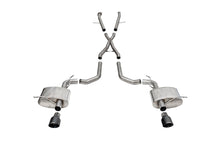 Load image into Gallery viewer, Corsa Performance 2.75 Inch Dual Rear Exit Cat-Back Exhaust System with Single 4.5 Inch Black PVD Pro Series Tips Xtreme Sound Level 21-24 Dodge Durango SRT Hellcat (21196BLK)