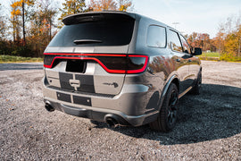 Corsa Performance 2.75 Inch Dual Rear Exit Cat-Back Exhaust System with Single 4.5 Inch Black PVD Pro Series Tips Xtreme Sound Level 21-24 Dodge Durango SRT Hellcat (21196BLK)