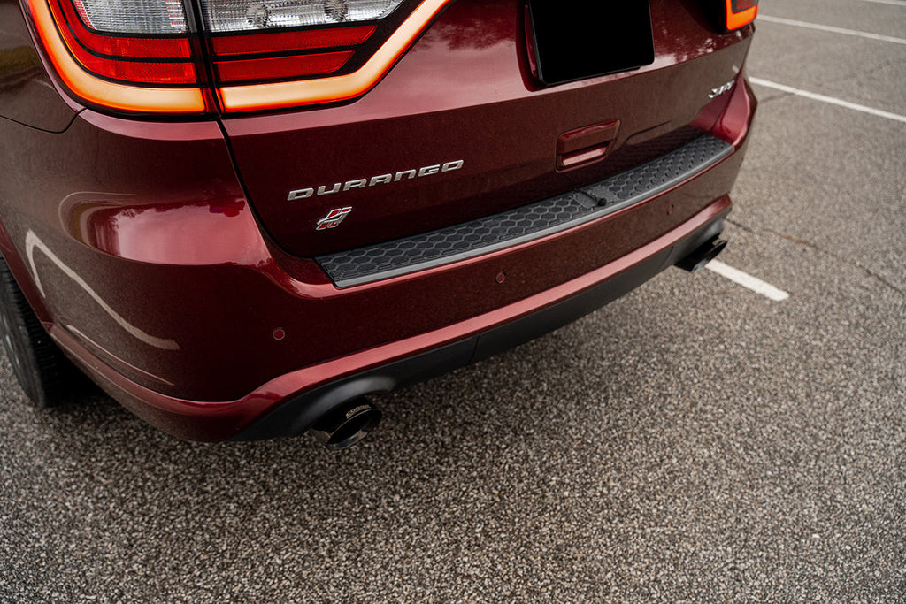 Corsa Performance 2.75 Inch Dual Rear Exit Cat-Back Exhaust System with Single 4.5 Inch Polished Pro Series Tips Xtreme Sound Level 18-24 Dodge Durango SRT 392 (21198)