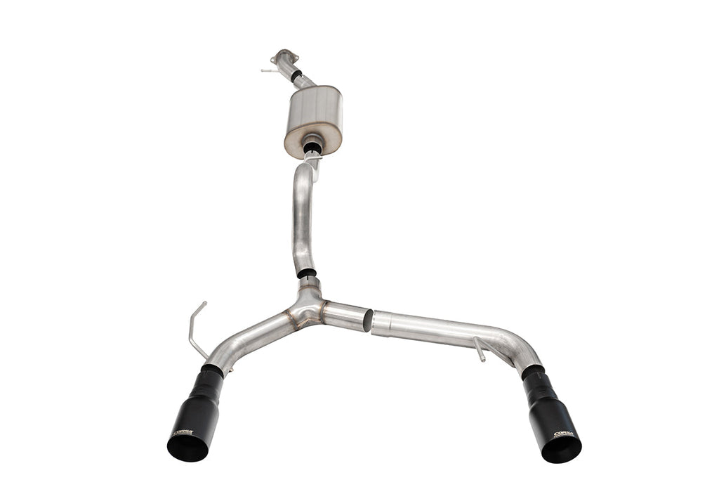Corsa Performance 2.75 Inch Cat-Back Single Side Exit Exhaust System with Single 4.0 Inch Straight-Cut Black Powder Coat Tips 21-25 Ford Bronco 2 Door 2.3L (21204BPC)