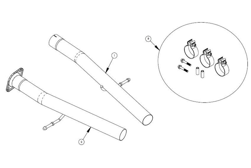 Corsa Performance 2.75 Inch Non-Resonated Head Pipe Sport to Xtreme Conversion Kit 18-24 Dodge Durango (21237)