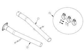Corsa Performance 2.75 Inch Non-Resonated Head Pipe Sport to Xtreme Conversion Kit 18-24 Dodge Durango (21237)