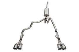 Corsa Performance 3.0 Inch Dual Rear Exit Cat-Back Exhaust System with Twin 4.0 Inch Tips, Includes Valve Simulator 22-25 Chevrolet Silverado ZR2/GMC Sierra AT4X 147.5 Inch Wheel Base (21238-1)