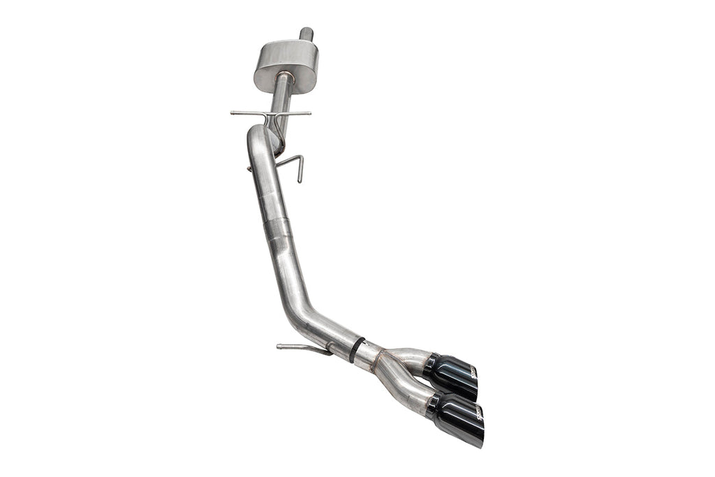 Corsa Performance 3 Inch Cat-Back Exhaust, Xtreme Sound Level, 4 InchBlack PVD Pro-Series Slash Cut Twin Tip 24-25 Ford Ranger (21246BLK)