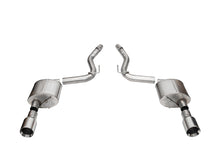 Load image into Gallery viewer, Corsa Performance 3.0 Inch Dual Rear Exit Axle-Back Exhaust System with 4.5 Inch Polished Straight Cut Tips Sport Sound Level 24-25 Ford Mustang GT Coupe (21253)