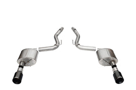 Corsa Performance 3.0 Inch Dual Rear Exit Axle-Back Exhaust System with 4.5 Inch Black PVD Straight Cut Tips Sport Sound Level 24-25 Ford Mustang GT Coupe Performance (21253BLK)