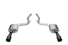 Corsa Performance 3.0 Inch Dual Rear Exit Axle-Back Exhaust System with 4.5 Inch Black PVD Straight Cut Pro Series Tips 24-25 Ford Mustang GT (21257CFBLK)