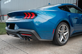 Corsa Performance 3.0 Inch Dual Rear Exit Cat-Back with Twin 4.0 Inch Black PVD Pro-Series Tips 24-25 Ford Mustang GT (21259BLK)