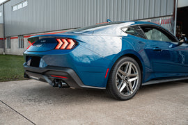 Corsa Performance 3.0 Inch Dual Rear Exit Cat-Back with Twin 4.0 Inch Black PVD Straight Cut Tips 24-25 Ford Mustang GT (21260BLK)