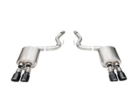 Corsa Performance 3.0 Inch Dual Rear Exit Axle-Back with Twin 4.0 Inch Black PVD Pro-Series Tips 24-25 Ford Mustang GT (21261BLK)