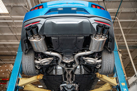 Corsa Performance 3.0 Inch Dual Rear Exit Axle-Back with Twin 4.0 Inch Black PVD Straight Cut Tips 24-25 Ford Mustang GT (21262BLK)