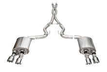Load image into Gallery viewer, Corsa Performance 3.0 Inch Dual Rear Exit Cat-Back with Twin 4.5 Inch Polished Slash Pro-Series Tips 24-25 Ford Mustang Dark Horse (21265)