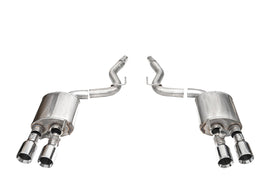 Corsa Performance 3.0 Inch Dual Rear Exit Axle-Back with Twin 4.5 Inch Polished Straight Pro-Series Tips 24-25 Ford Mustang Dark Horse (21268)