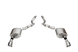 Corsa Performance 3.0 Inch Dual Rear Exit Axle-Back Exhaust System with 4.5 Inch Polished Pro Series Tips Sport Sound Level 24-25 Ford Mustang GT (21272)