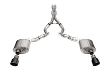 Load image into Gallery viewer, Corsa Performance 3.0 Inch Dual Rear Exit Cat-Back Exhaust System with 4.5 Inch Black PVD Pro Series Tips 24-25 Ford Mustang GT (21274BLK)