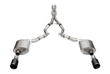 Load image into Gallery viewer, Corsa Performance 3.0 Inch Dual Rear Exit Cat-Back Exhaust System with 4.5 Inch Black PVD Straight Cut Tips 24-25 Ford Mustang GT (21275BLK)