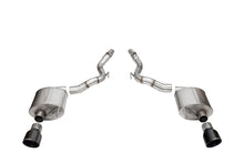 Load image into Gallery viewer, Corsa Performance 3.0 Inch Dual Rear Exit Axle-Back Exhaust System with 4.5 Inch Black PVD Pro Series Tips 24-25 Ford Mustang GT (21276BLK)