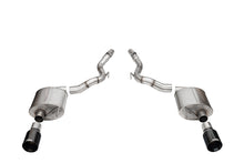Load image into Gallery viewer, Corsa Performance 3.0 Inch Dual Rear Exit Axle-Back Exhaust System with 4.5 Inch Black PVD Straight Cut Tips Touring Sound Level 24-25 Ford Mustang GT Convertible (21277BLK)