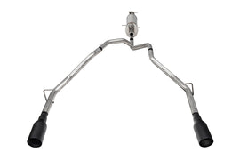 Corsa Performance 2.5 Inch Stainless Steel Sport Cat-back, RSC No Drone Technology, Dual Rear Exit with 5.0 Inch Black Tips 25-26 RAM 1500 144.5 Inch/153.5 Inch Wheel Base (21309BPC)