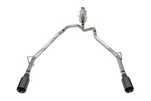 Load image into Gallery viewer, Corsa Performance 2.5 Inch Stainless Steel Sport Cat-back, RSC No Drone Technology, Dual Rear Exit with 5.0 Inch Gunmetal Tips 25-26 RAM 1500 144.5 Inch/153.5 Inch Wheel Base (21309GNM)