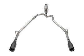 Corsa Performance 2.5 Inch Stainless Steel Sport Cat-back, RSC No Drone Technology, Dual Rear Exit with 5.0 Inch Gunmetal Tips 25-26 RAM 1500 144.5 Inch/153.5 Inch Wheel Base (21309GNM)