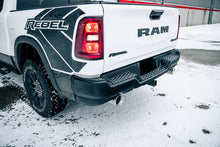 Load image into Gallery viewer, Corsa Performance 2.5 Inch Stainless Steel Sport Cat-back, RSC No Drone Technology, Dual Rear Exit with 5.0 Inch Gunmetal Tips 25-26 RAM 1500 144.5 Inch/153.5 Inch Wheel Base (21309GNM)