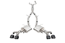 Load image into Gallery viewer, Corsa Performance 3 Inch Cat-Back Exhaust with Dual Mode Active Exhaust; Double X-Pipe, Dual Rear Exit with Twin 4.5 Inch Pro Series Black Tips 22-25 Cadillac CT4 V Blackwing (21317BLK)