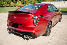 Load image into Gallery viewer, Corsa Performance 3 Inch Cat-Back Exhaust with Dual Mode Active Exhaust; Double X-Pipe, Dual Rear Exit with Twin 4.5 Inch Carbon Tips 22-25 Cadillac CT4 V Blackwing (21317CF)