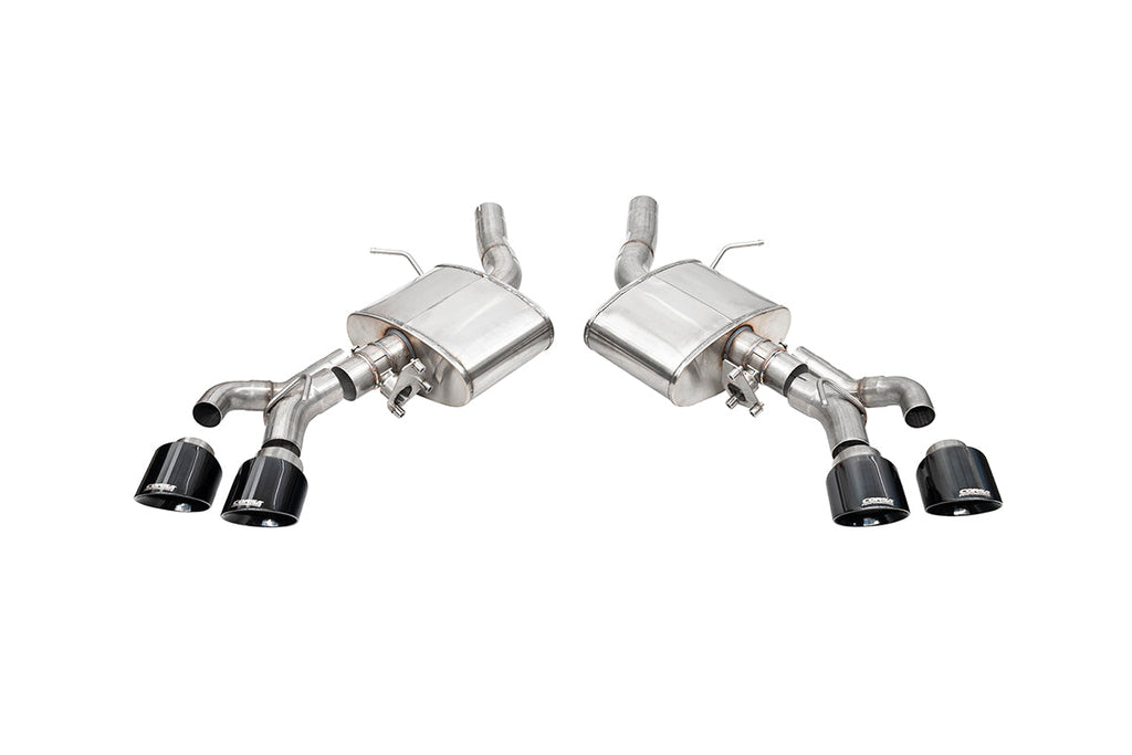 Corsa Performance 3 Inch Axle-Back Exhaust with Dual Mode Active Exhaust; Dual Rear Exit with Twin 4.5 Inch Pro Series Black Tips 22-25 Cadillac CT4 V Blackwing (21319BLK)