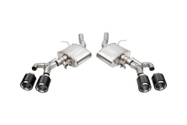 Corsa Performance 3 Inch Axle-Back Exhaust with Dual Mode Active Exhaust; Dual Rear Exit with Twin 4.5 Inch Carbon Tips 22-25 Cadillac CT4 V Blackwing (21319CF)