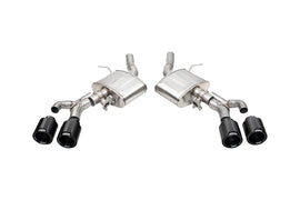 Corsa Performance 3 Inch Axle-Back Exhaust with Dual Mode Active Exhaust; Dual Rear Exit with Twin 4.5 Inch CarbonBlack Tips 22-25 Cadillac CT4 V Blackwing (21319CFBLK)