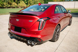 Corsa Performance 3 Inch Axle-Back Exhaust with Dual Mode Active Exhaust; Dual Rear Exit with Twin 4.5 Inch Carbon Tips 22-25 Cadillac CT4 V Blackwing (21319CF)