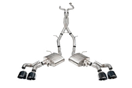 Corsa Performance 3 Inch Cat-Back Exhaust with Dual Mode Active Exhaust; Double X-Pipe, Dual Rear Exit with Twin 4.5 Inch Pro Series Black Tips 22-25 Cadillac CT5 V Blackwing (21320BLK)