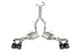 Corsa Performance 3 Inch Cat-Back Exhaust with Dual Mode Active Exhaust; Double X-Pipe, Dual Rear Exit with Twin 4.5 Inch Carbon Tips 22-25 Cadillac CT5 V Blackwing (21320CF)