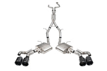 Load image into Gallery viewer, Corsa Performance 3 Inch Cat-Back Exhaust with Dual Mode Active Exhaust; Double X-Pipe, Dual Rear Exit with Twin 4.5 Inch CarbonBlack Tips 22-25 Cadillac CT5 V Blackwing (21320CFBLK)