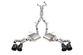 Corsa Performance 3 Inch Cat-Back Exhaust with Dual Mode Active Exhaust; Double X-Pipe, Dual Rear Exit with Twin 4.5 Inch CarbonBlack Tips 22-25 Cadillac CT5 V Blackwing (21320CFBLK)