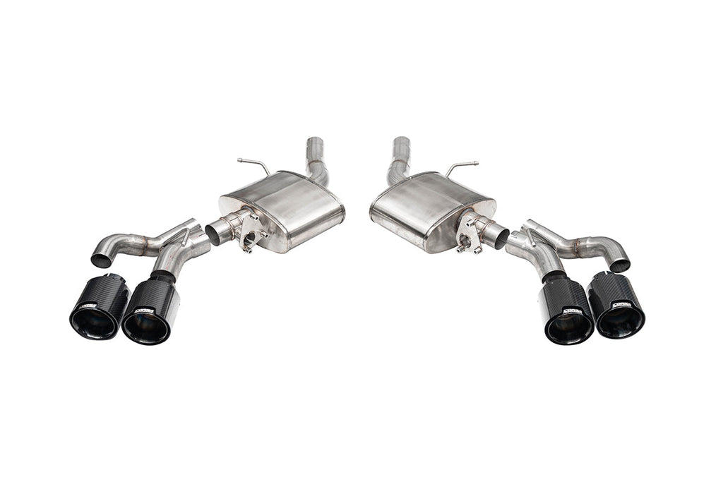 Corsa Performance 3 Inch Axle-Back Exhaust with Dual Mode Active Exhaust; Dual Rear Exit with Twin 4.5 Inch CarbonBlack Tips 22-25 Cadillac CT5 V Blackwing (21322CFBLK)