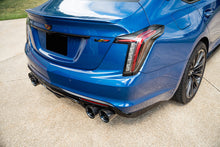 Load image into Gallery viewer, Corsa Performance 3 Inch Axle-Back Exhaust with Dual Mode Active Exhaust; Dual Rear Exit with Twin 4.5 Inch CarbonBlack Tips 22-25 Cadillac CT5 V Blackwing (21322CFBLK)