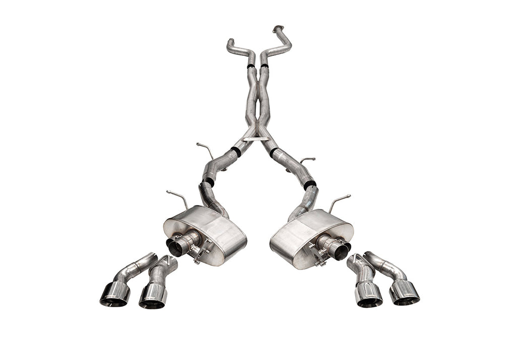 Corsa Performance 3 Inch Cat-Back Exhaust with Dual Mode Active Exhaust; Double X-Pipe, Dual Rear Exit with Twin 4.5 Inch Pro Series Tips 20-25 Cadillac CT5 V (21326)