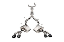 Load image into Gallery viewer, Corsa Performance 3 Inch Cat-Back Exhaust with Dual Mode Active Exhaust; Double X-Pipe, Dual Rear Exit with Twin 4.5 Inch Pro Series Black Tips 20-25 Cadillac CT5 V (21326BLK)