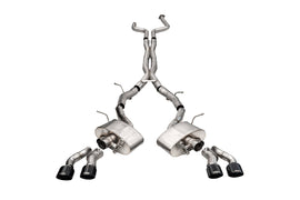 Corsa Performance 3 Inch Cat-Back Exhaust with Dual Mode Active Exhaust; Double X-Pipe, Dual Rear Exit with Twin 4.5 Inch Pro Series Black Tips 20-25 Cadillac CT5 V (21326BLK)