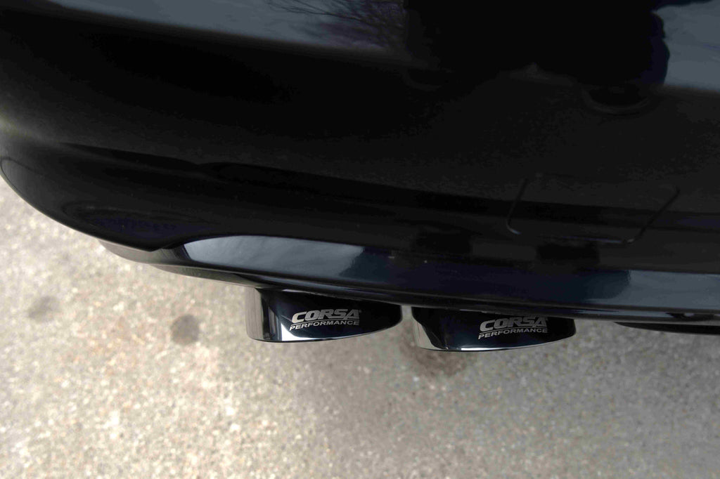 Corsa Performance 3 Inch Cat-Back Exhaust with Dual Mode Active Exhaust; Double X-Pipe, Dual Rear Exit with Twin 4.5 Inch Pro Series Black Tips 20-25 Cadillac CT5 V (21326BLK)