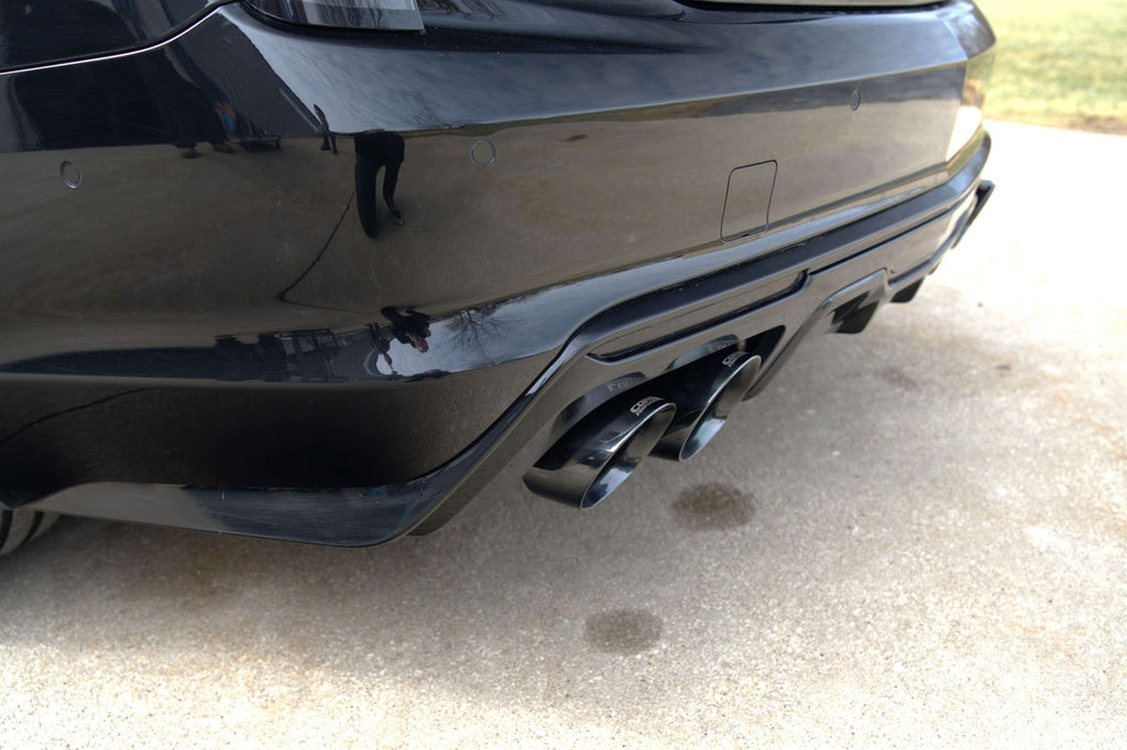 Corsa Performance 3 Inch Cat-Back Exhaust with Dual Mode Active Exhaust; Double X-Pipe, Dual Rear Exit with Twin 4.5 Inch Pro Series Black Tips 20-25 Cadillac CT5 V (21326BLK)