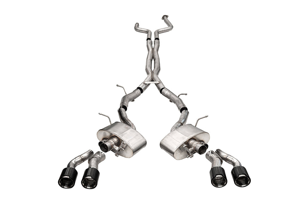 Corsa Performance 3 Inch Cat-Back Exhaust with Dual Mode Active Exhaust; Double X-Pipe, Dual Rear Exit with Twin 4.5 Inch Carbon Fiber Tips 20-25 Cadillac CT5 V (21326CF)