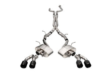 Load image into Gallery viewer, Corsa Performance 3 Inch Cat-Back Exhaust with Dual Mode Active Exhaust; Double X-Pipe, Dual Rear Exit with Twin 4.5 Inch Carbon Fiber Black Tips 20-25 Cadillac CT5 V (21326CFBLK)