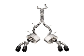 Corsa Performance 3 Inch Cat-Back Exhaust with Dual Mode Active Exhaust; Double X-Pipe, Dual Rear Exit with Twin 4.5 Inch Carbon Fiber Black Tips 20-25 Cadillac CT5 V (21326CFBLK)