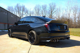 Corsa Performance 3 Inch Cat-Back Exhaust with Dual Mode Active Exhaust; Double X-Pipe, Dual Rear Exit with Twin 4.5 Inch Carbon Fiber Tips 20-25 Cadillac CT5 V (21326CF)