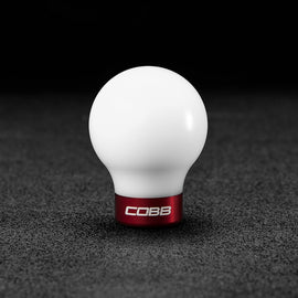 COBB Subaru 6-Speed Knob - White Knob w/ Race Red (213350-W-RD)